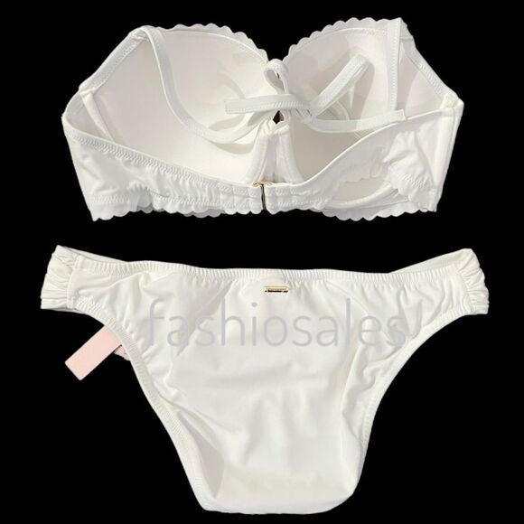 Victorias Secret Swim Zuma Sweetheart Demi Bikini top and Bottoms Set White - Picture 2 of 6